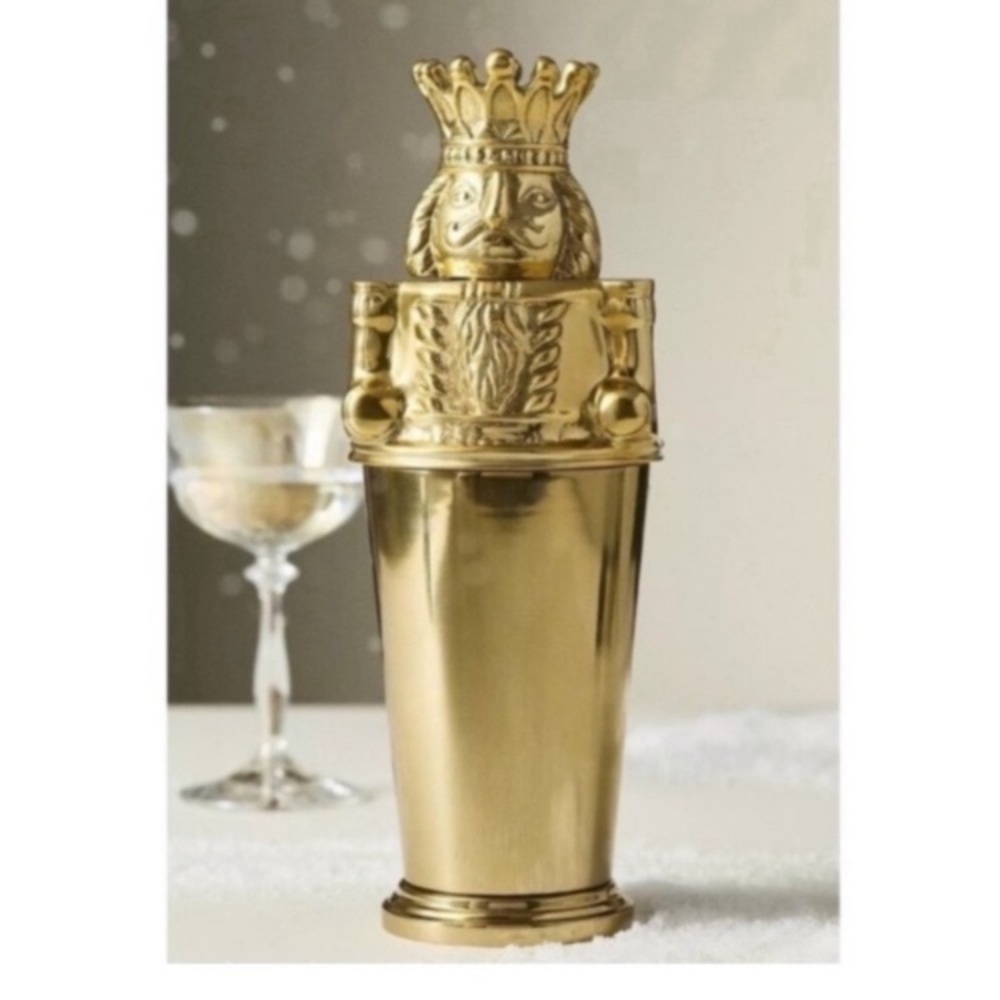 Anthropologie New York City Ballet Nutcracker GOLD Cocktail Shaker New
